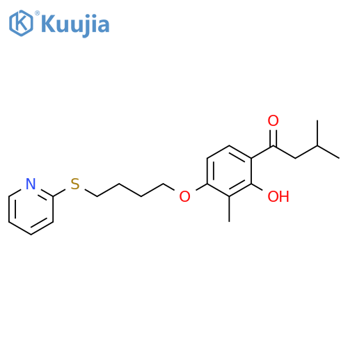 1-Butanone,1-[2-hydroxy-3-methyl-4-[4-(2-pyridinylthio)butoxy]phenyl]-3-methyl- structure