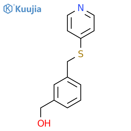(3-((Pyridin-4-ylthio)methyl)phenyl)methanol structure