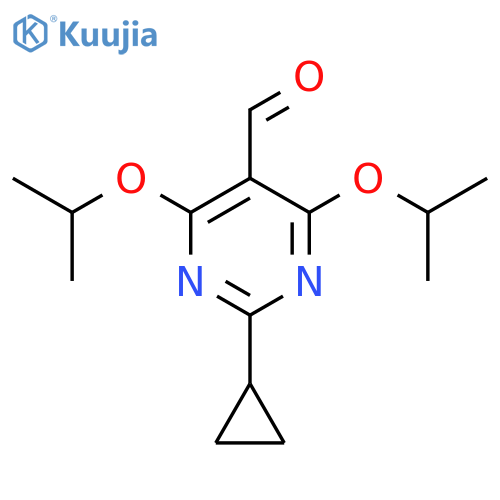 5-Pyrimidinecarboxaldehyde, 2-cyclopropyl-4,6-bis(1-methylethoxy)- structure