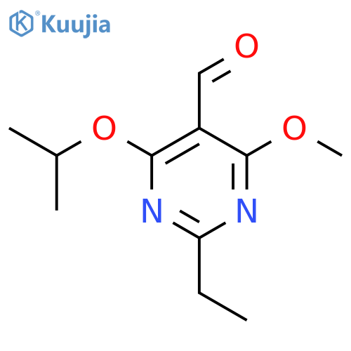 5-Pyrimidinecarboxaldehyde,2-ethyl-4-methoxy-6-(1-methylethoxy)- structure