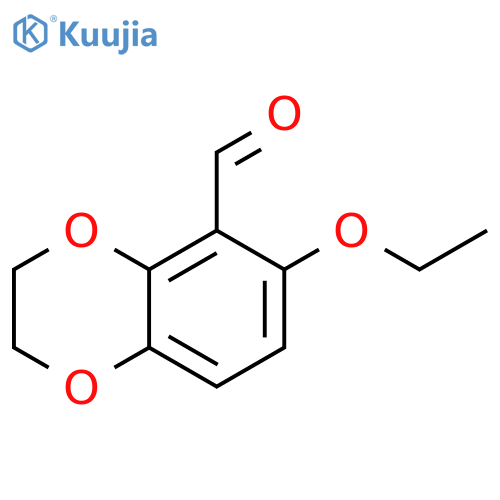 1,4-Benzodioxin-5-carboxaldehyde,6-ethoxy-2,3-dihydro- structure