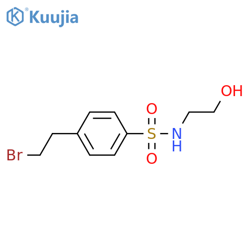 BENZENESULFONAMIDE, 4-(2-BROMOETHYL)-N-(2-HYDROXYETHYL)- structure