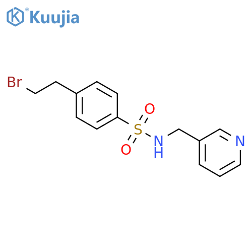 Benzenesulfonamide, 4-(2-bromoethyl)-N-(3-pyridinylmethyl)- structure