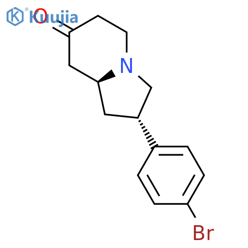 7(1H)-Indolizinone, 2-(4-bromophenyl)hexahydro-, (2S,8aS)- structure