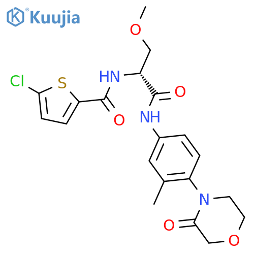 2-Thiophenecarboxamide,5-chloro-N-[(1R)-1-(methoxymethyl)-2-[[3-methyl-4-(3-oxo-4-morpholinyl)phenyl]amino]-2-oxoethyl]- structure