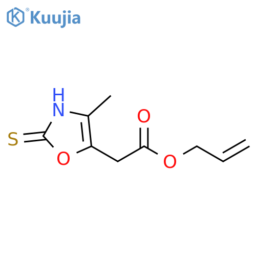 5-Oxazoleaceticacid,2,3-dihydro-4-methyl-2-thioxo-,2-propenylester(9CI) structure
