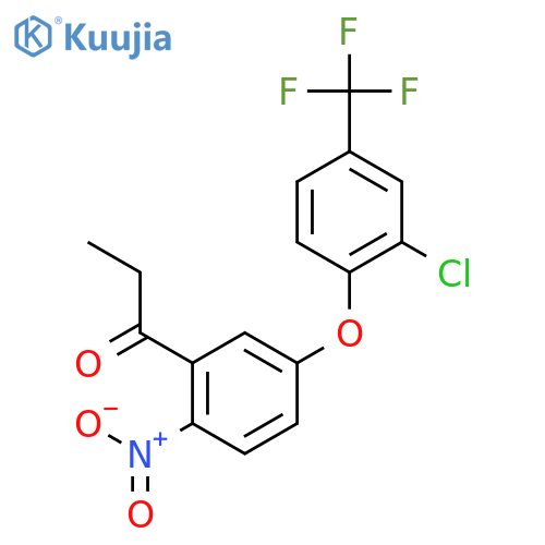 1-PROPANONE, 1-[5-[2-CHLORO-4-(TRIFLUOROMETHYL)PHENOXY]-2-NITROPHENYL]- structure