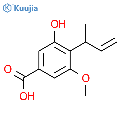 4-(But-3-en-2-yl)-3-hydroxy-5-methoxybenzoic acid structure