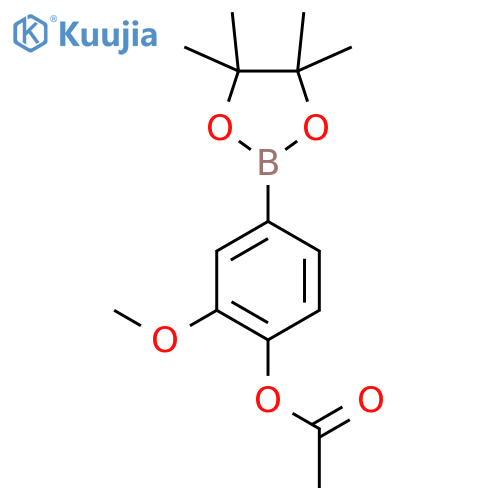 4-Acetoxy-3-methoxyphenylboronic acid, pinacol ester structure