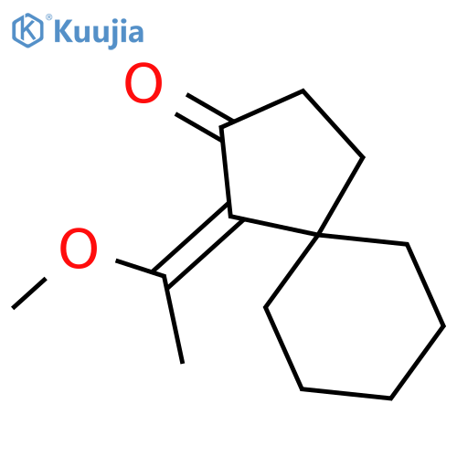 Spiro[4.5]decan-2-one, 1-(1-methoxyethylidene)-, (1E)- structure