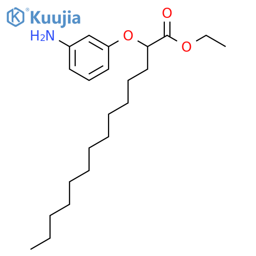 Tetradecanoic acid, 2-(3-aminophenoxy)-, ethyl ester structure