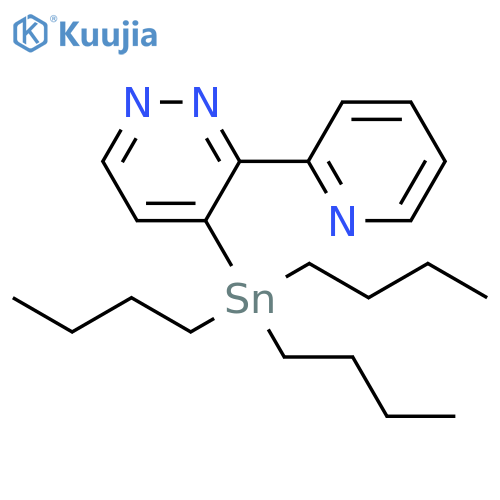 Pyridazine, 3-(2-pyridinyl)-4-(tributylstannyl)- structure