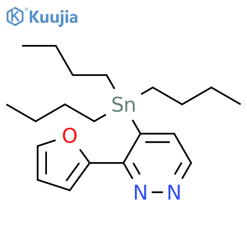 Pyridazine, 3-(2-furanyl)-4-(tributylstannyl)- structure