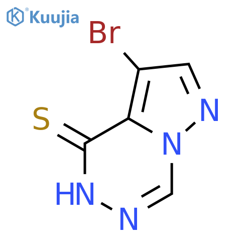 Pyrazolo[1,5-d][1,2,4]triazine-4(5H)-thione, 3-bromo- structure