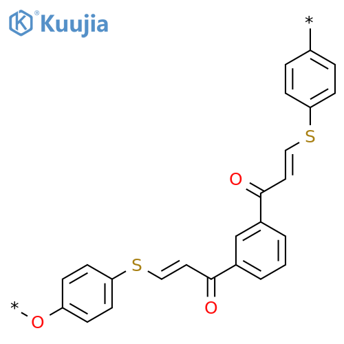 Poly[oxy-1,4-phenylenethio(3-oxo-1-propene-1,3-diyl)-1,3-phenylene(1-oxo-2-propene-1,3-diyl)thio-1,4-phenylene] structure