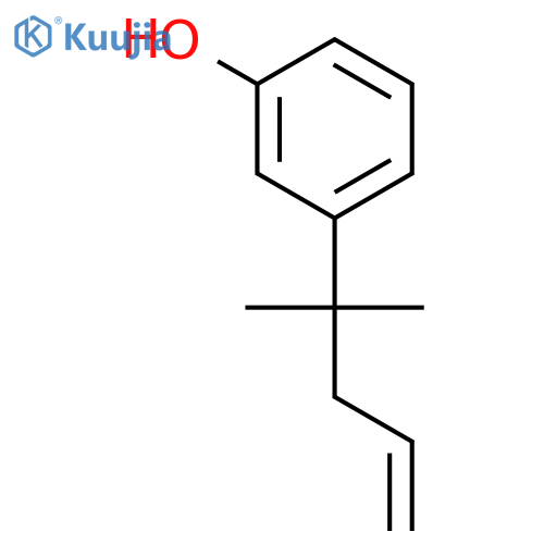3-(2-methylpent-4-en-2-yl)phenol structure
