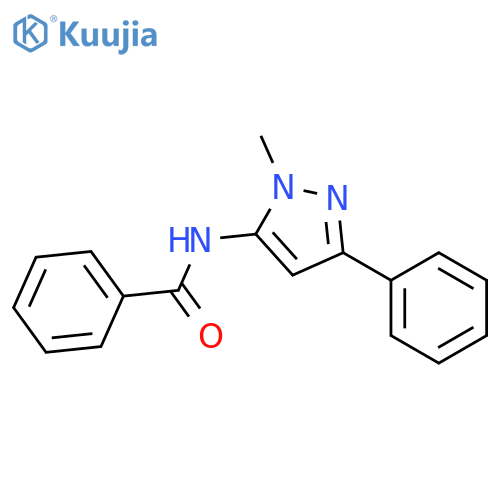 Benzamide, N-(1-methyl-3-phenyl-1H-pyrazol-5-yl)- structure