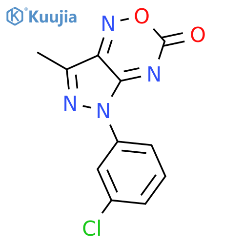 PYRAZOLO[4,3-C][1,2,5]OXADIAZIN-3(5H)-ONE, 5-(3-CHLOROPHENYL)-7-METHYL- structure
