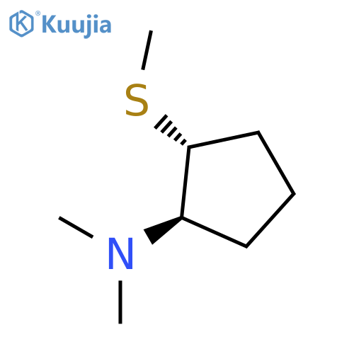 Cyclopentanamine, N,N-dimethyl-2-(methylthio)-, trans- structure