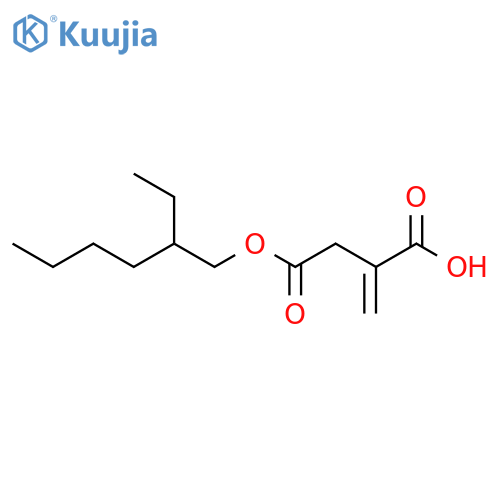 Butanedioic acid, 2-methylene-, 4-(2-ethylhexyl) ester structure
