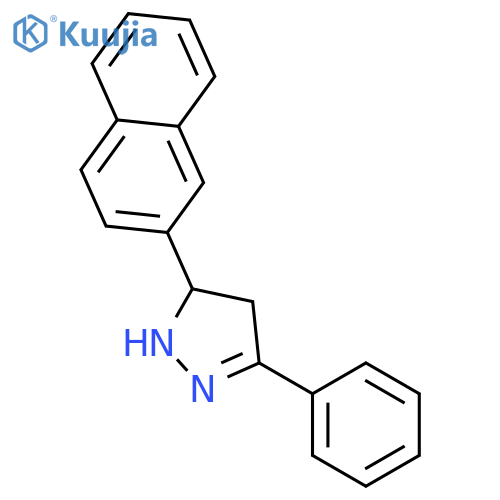 1H-PYRAZOLE, 4,5-DIHYDRO-5-(2-NAPHTHALENYL)-3-PHENYL- structure