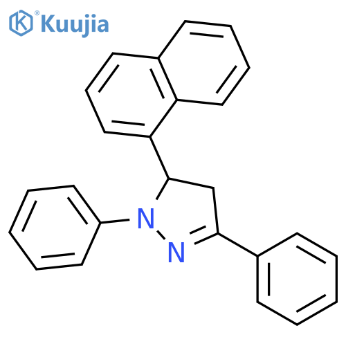 1H-PYRAZOLE, 4,5-DIHYDRO-5-(1-NAPHTHALENYL)-1,3-DIPHENYL- structure