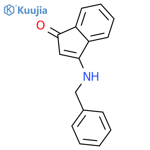 1H-INDEN-1-ONE, 3-[(PHENYLMETHYL)AMINO]- structure