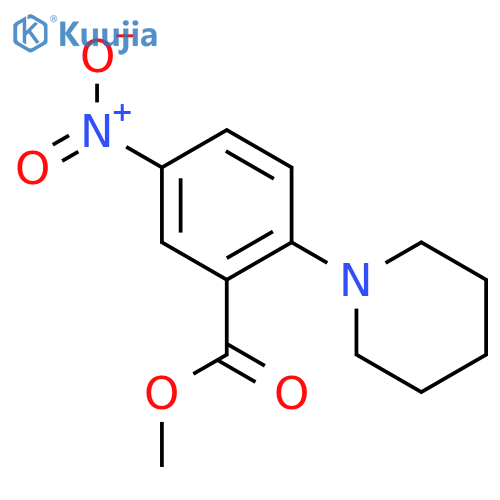 Benzoic acid, 5-nitro-2-(1-piperidinyl)-, methyl ester structure