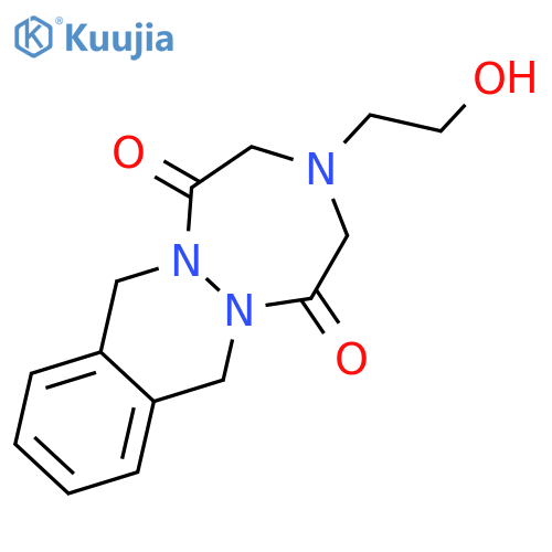 3-(2-hydroxyethyl)-2,4,7,12-tetrahydro-[1,2,5]triazepino[1,2-b]phthalazine-1,5-dione structure