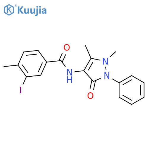 Benzamide,N-(2,3-dihydro-1,5-dimethyl-3-oxo-2-phenyl-1H-pyrazol-4-yl)-3-iodo-4-methyl- structure