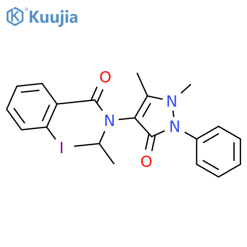 Benzamide,N-(2,3-dihydro-1,5-dimethyl-3-oxo-2-phenyl-1H-pyrazol-4-yl)-2-iodo-N-(1-methylethyl)- structure
