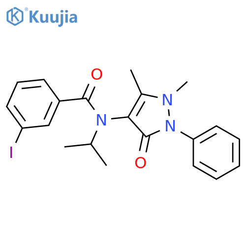 Benzamide,N-(2,3-dihydro-1,5-dimethyl-3-oxo-2-phenyl-1H-pyrazol-4-yl)-3-iodo-N-(1-methylethyl)- structure