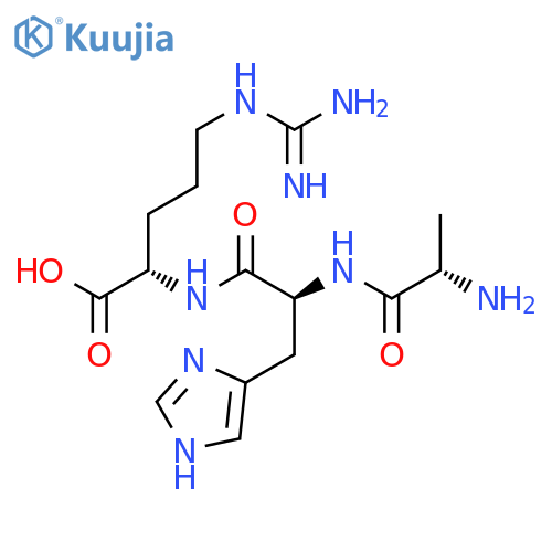 L-Arginine, N2-(N-L-alanyl-L-histidyl)- structure