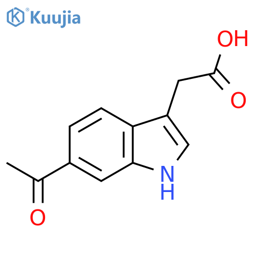 2-(6-Acetyl-1H-indol-3-yl)acetic acid structure