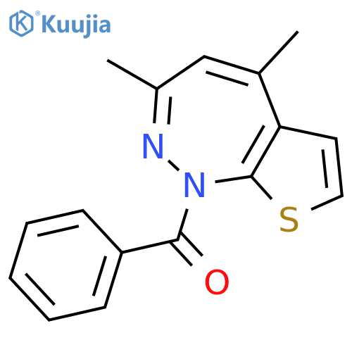 1H-Thieno[2,3-c]-1,2-diazepine, 1-benzoyl-3,5-dimethyl- structure