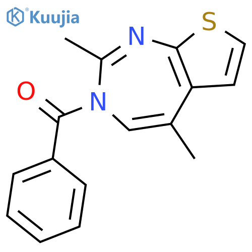 3H-Thieno[2,3-d]-1,3-diazepine, 3-benzoyl-2,5-dimethyl- structure