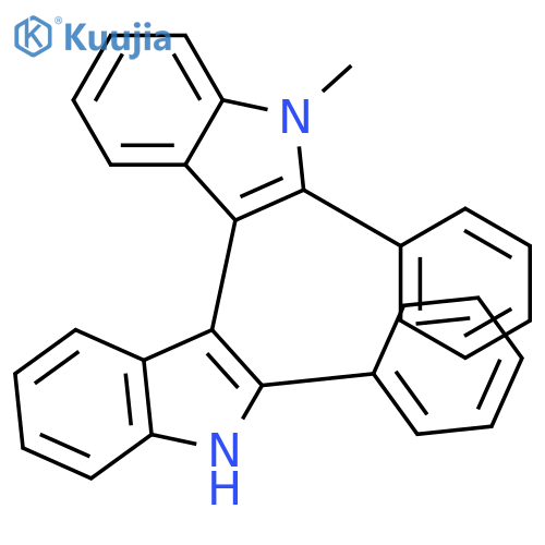 3,3'-Bi-1H-indole, 1-methyl-2,2'-diphenyl- structure