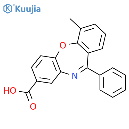 Dibenz[b,f][1,4]oxazepine-8-carboxylic acid, 4-methyl-11-phenyl- structure