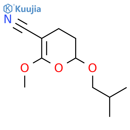 2H-Pyran-5-carbonitrile, 3,4-dihydro-6-methoxy-2-(2-methylpropoxy)- structure
