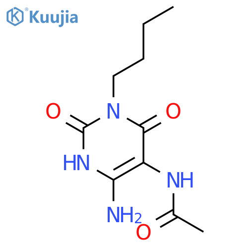 Acetamide, N-(4-amino-1-butyl-1,2,3,6-tetrahydro-2,6-dioxo-5-pyrimidinyl)- structure