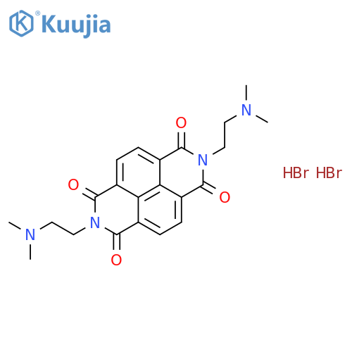 2,7-Bis(2-(dimethylamino)ethyl)benzo(lmn)(3,8)phenanthroline-1,3,6,8(2 H,7H)-tetrone dihydrobromide structure