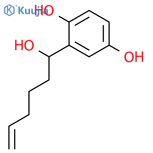 1,4-Benzenediol, 2-(1-hydroxy-5-hexenyl)- structure