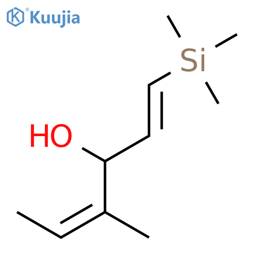 1,4-Hexadien-3-ol, 4-methyl-1-(trimethylsilyl)-, (E,E)- structure