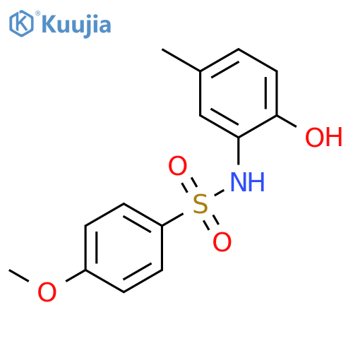 Benzenesulfonamide, N-(2-hydroxy-5-methylphenyl)-4-methoxy- structure