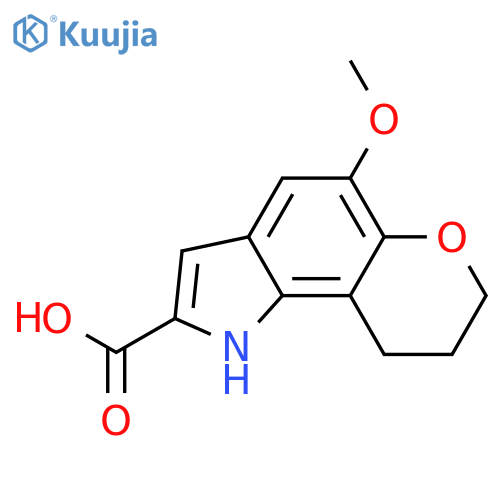 5-methoxy-1,7,8,9-tetrahydropyrano[2,3-g]indole-2-carboxylic acid structure