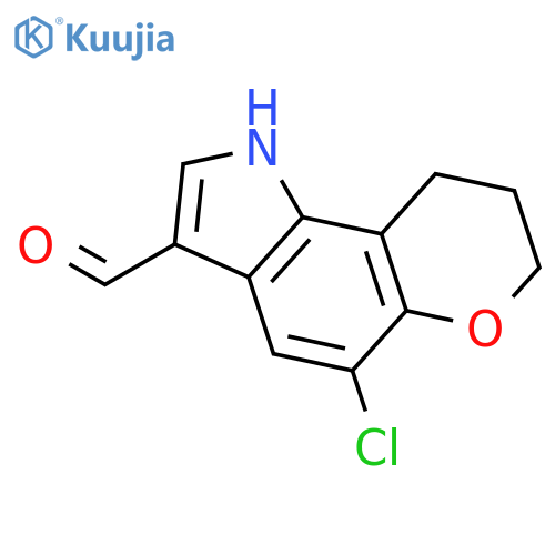 PYRANO[2,3-G]INDOLE-3-CARBOXALDEHYDE, 5-CHLORO-1,7,8,9-TETRAHYDRO- structure