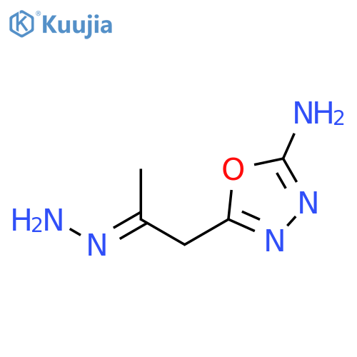 2-Propanone,1-(5-amino-1,3,4-oxadiazol-2-yl)-, hydrazone structure