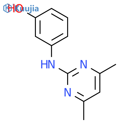 3-(4,6-dimethylpyrimidin-2-yl)aminophenol structure
