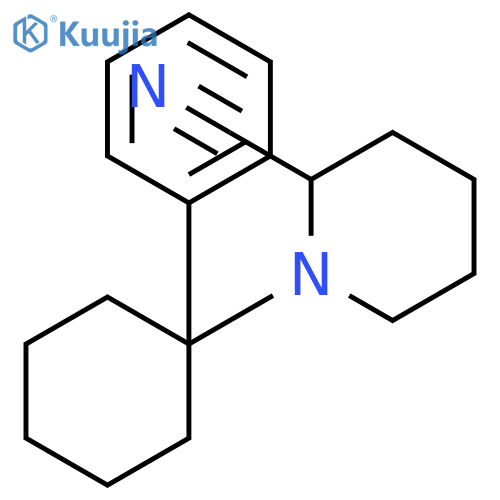 2-Piperidinecarbonitrile, 1-(1-phenylcyclohexyl)- structure