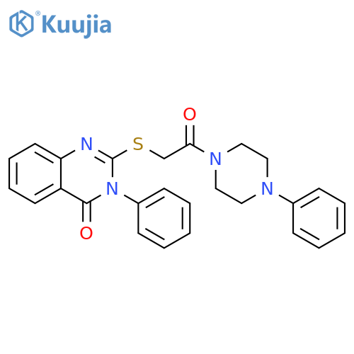 4(3H)-Quinazolinone,2-[[2-oxo-2-(4-phenyl-1-piperazinyl)ethyl]thio]-3-phenyl- structure